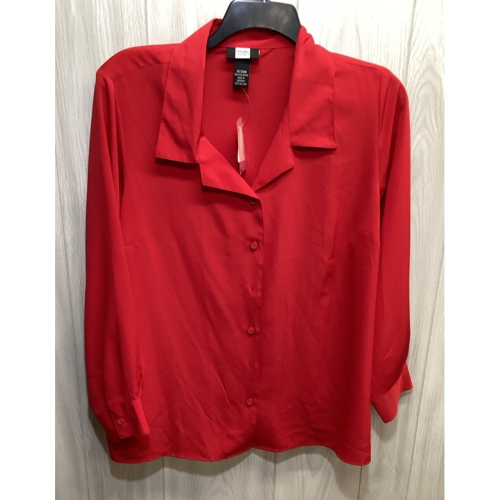 STUDIO 1940 Women's (Size 18/20) Long Sleeve Collared Button Down Shirt